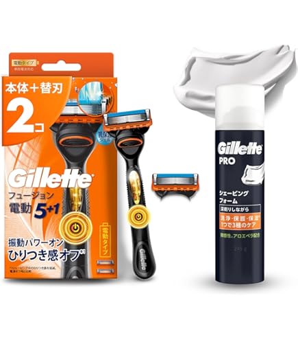 Amazon.co.jp: ジレット フュージョン5+1 電動タイプ 髭剃り 本体+替刃