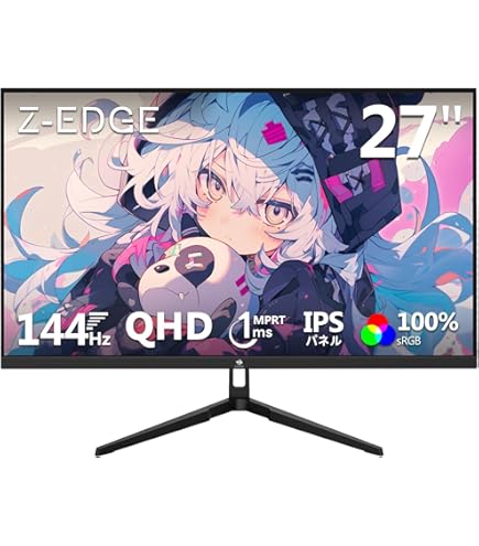 Amazon.co.jp: Z Z-Edge(ゼロエッジ) 2K ゲーミングモニター 27