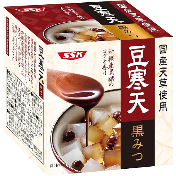 Amazon.co.jp: SSK 国産天草使用 黒みつ豆寒天 230g×12個入 : 食品