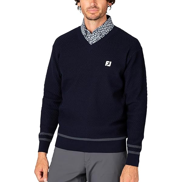 Amazon | [フットジョイ] セーター ハニカム柄 長袖プルオーバー