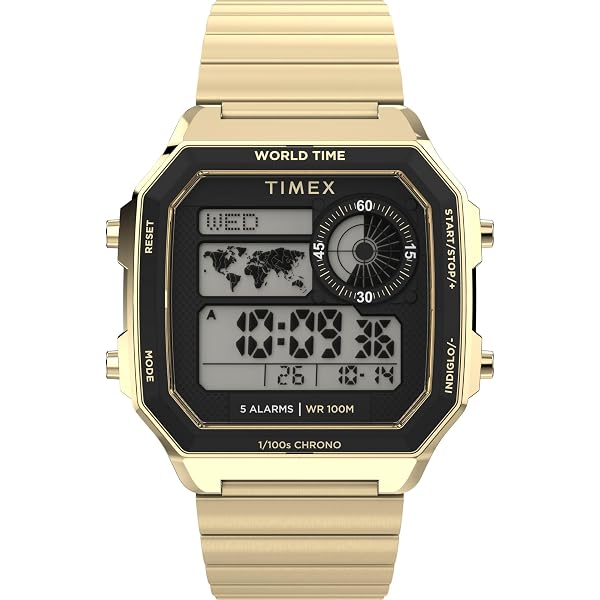 Amazon | Timex メンズ ワールドタイム デジタル 40mm 腕時計