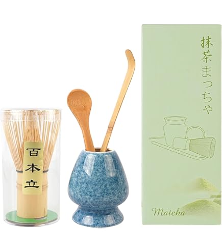 Amazon | 百本立 茶道具セット 抹茶泡立て器セット - 茶筅立て 茶杓 茶