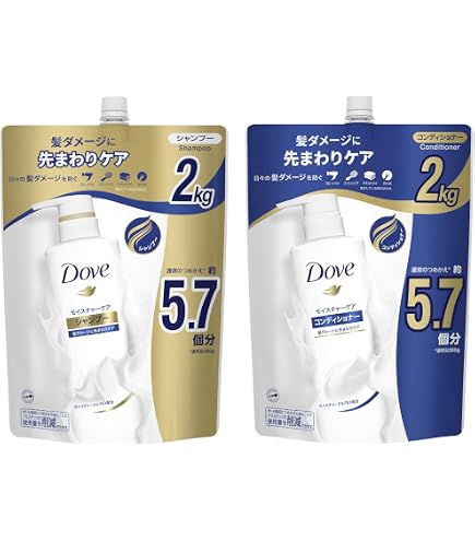 Dove モイスチャーケア シャンプー コンディショナーセット 350g　詰替用 Amazon | Dove 【セット買い】 ダヴ モイスチャーケア