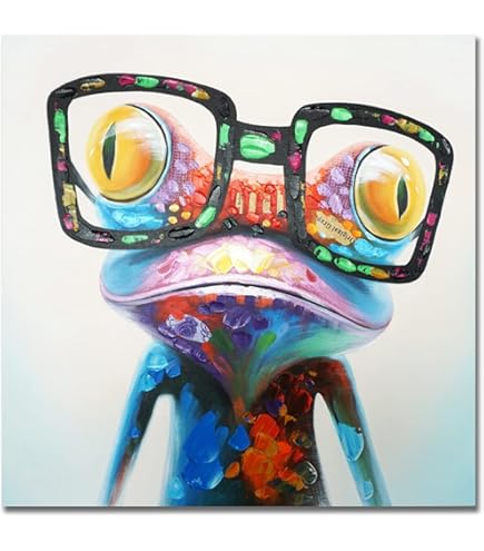 Amazon.co.jp: ZYCH 油絵 動物 猫 プロ 蝶 キャンバス ウォールアート