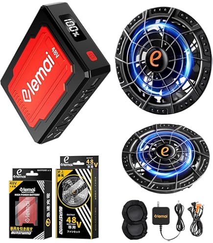 Amazon.co.jp: 2025新型 ファンバッテリーセット 業界最強 48V高