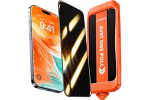 【顔認証対応】TORRAS For iPhone 18 Pro ガラスフィルム 覗き見防止 航空宇宙強化ガラス 10H 米軍規格 高感度 | 耐衝撃｜自動除塵｜気泡対策｜全面保護｜エッジ浮きを抑える｜ケースに対応｜指紋防止｜Face ID対応｜すべす