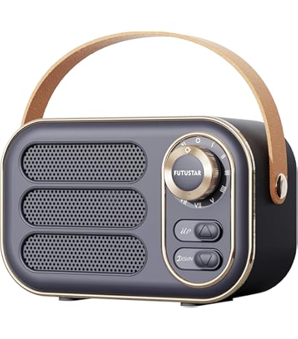 Amazon.co.jp: 可愛い レトロ Bluetoothスピーカー つまみ型ボリューム