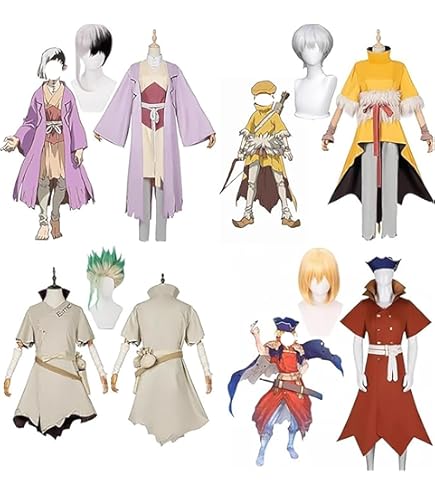 Amazon.co.jp: Dr.STONE 西園寺羽京 コスプレ衣装(ウィッグ 靴別売り