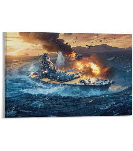 Amazon.co.jp: パネル付き A1サイズ・カラーポスター 戦艦大和