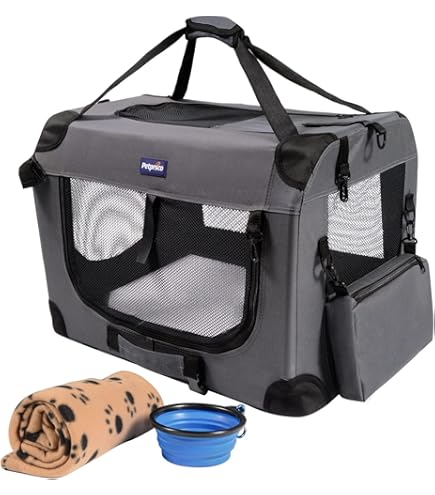 Amazon | Amazonベーシック 犬用クレート ペットキャリー プレミアム