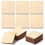 Pstyle. 木材 チップ スライス セット ウッド 板 DIY 手作り 正方形 PST-164 (50x50mm 50個)