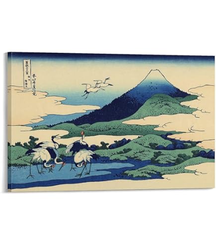 Amazon.co.jp: 葛飾北斎 富嶽三十六景（登戸浦）レプリカキャンバス