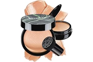 Mushroom Head Air Cushion CC Cream - BB Cream Face Makeup Foundation for Mature Skin Moisturizing Concealer Brighten Long-Las