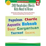 240 Vocabulary Words Kids Need to Know, Grade 4: 24 Ready-to-reproduce Packets That Make Vocabulary Building Fun & Effective 