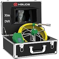 Amazon | HBUDS 配管カメラ 水道管 検査カメラ 30mケーブル ファイバー 