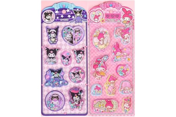 loong 水入りシール ウォーター ぷっくり しずくちゃん シャカシャカシール 励ましステッカー 3D 立体 2 枚入り 精巧な柄 手帳用装飾 DIY クリエイティブ ファッション 個性的 かわいい ギフ J 2セット