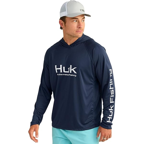 Amazon.co.jp: HUK メンズ Pursuit Vented 長袖パーカー、フード付き