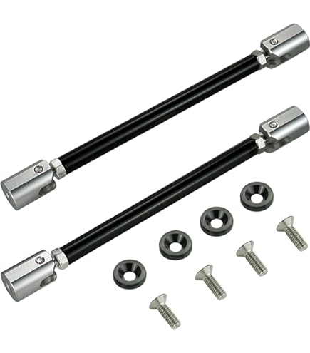 Universal 8"-11" Splitter Strut Rods, Adjustable Black Front Lip Support Rods Fr