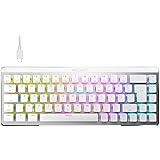 ROCCAT ゲーミングキーボード Vulcan II Mini Air 日本語配列(ISO) ワイヤレス 2.4GHz/Bluetooth ホワイト/白 ミニ(65%) テンキーレス オプティカル リニア 静音 矢印キー有 RGB 【日本正規代理店