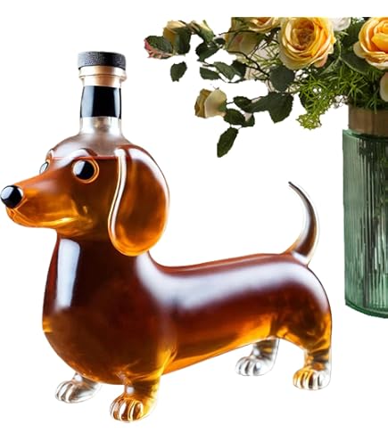 Amazon.co.jp: ウイスキーガラスボトル | ガラス酒瓶 ダックスフンド