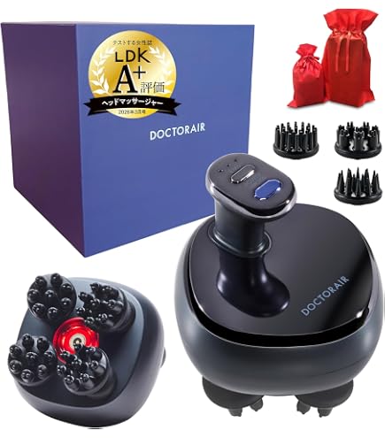 DOCTORAIR EMSスカルプスパ ミラー付きブラシ付き Amazon | 【LDK A+評価獲得】ドクターエア 公式ストア EMSスカルプスパ