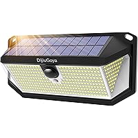 【2024高輝度版】】ソーラーライト センサーライト 屋外 380LED 3000ルーメン 強力 2400mAh大容量バッテリー ガーデンライト高感度人感センサー 太陽光発電 自動点灯 電気代不要 省エネ IP65防水防塵 ガーデンライト 明暗センサ
