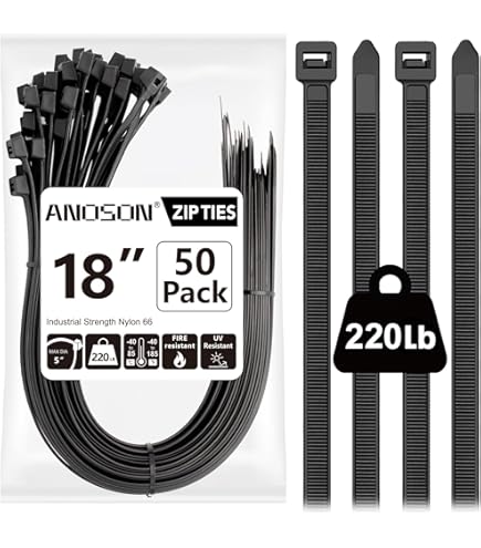 Industrial Zip Ties Heavy Duty With 250 Lbs Tensile Strength, 11.6 Inch...