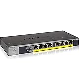 【正規品】 ネットギア NETGEAR スイッチングハブ 8ポート 1G PoE+ (60.5W) 金属筐体 静音ファンレス リミテッドライフタイムハードウェア保証 アンマネージスイッチ GS108LP-100AJS