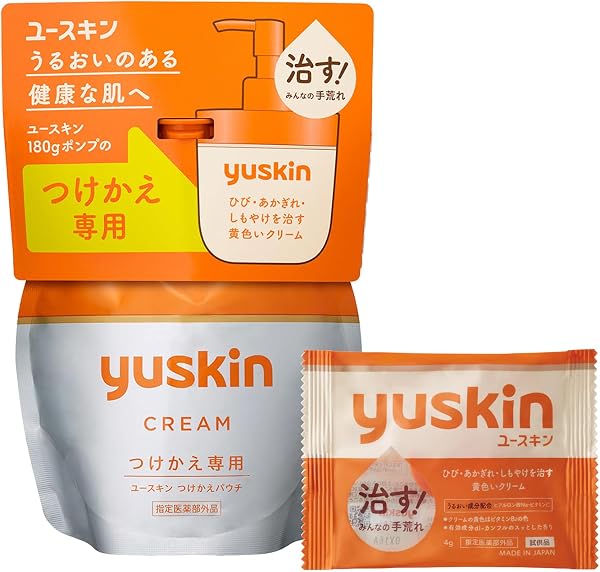 ユースキン ハンドクリーム つけかえパウチ 180g+おまけ付き 保湿効果 ひび・あかぎれ・しもやけを治します (指定医薬部外品) - 1