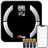 Bisonbody Smart Digital Body Scale – Engineered for Cardio Enthusiasts – 22 Metrics including Cardiac Index, Heart Rate, Musc
