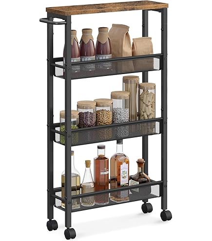 Amazon.co.jp: 山善 キッチンワゴン 幅57×奥行35.5×高さ76.5cm