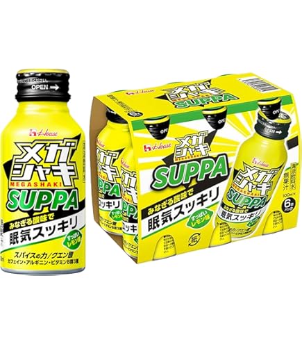 Amazon.co.jp: メガシャキ ジンジャーレモン味 メガシャキA 100ml×6×5