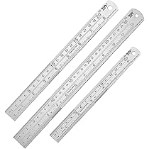 Amazon.co.jp: MOTONA 3種セット測定工具 ステンレス直尺 定規