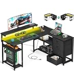 Amazon | ODK パソコンデスク 引き出し2杯 ゲーミングデスク