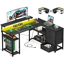 AODK ゲーミングデスク 引き出し4杯付き パソコンデスク 在宅勤務 簡単組立 Amazon | AODK ゲーミングデスク 引き出し4杯付き パソコンデスク