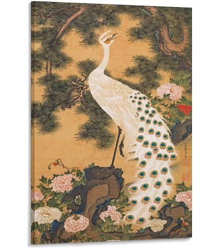 Amazon.co.jp: 伊藤若冲 『日出鳳凰図』 復刻版掛軸 : ホーム＆キッチン