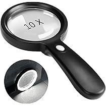 Amazon.co.jp: AMIUKON 拡大鏡 手持ち ライト付き 10倍 大型
