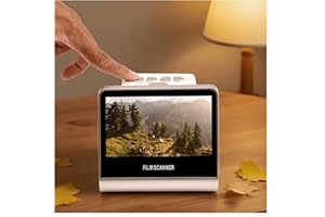 VIPIH フィルムスキャナー ネガフィルム 1400万/2200万画素 5インチ スクリーン 35mm 135/126KPK/110/スーパー8/白黒ネガ/スライド TF/SD保存 16GBメモリーカード Mac/PC互換 サンワダイレクト ネガフ