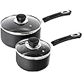 Utopia Kitchen Nonstick Saucepan Set - 1 Quart and 2 Quart - Glass Lid - Multipurpose Use for Home Kitchen or Restaurant