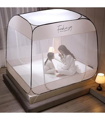 Amazon｜GEBYUI ワンタッチ箱型蚊帳｜一人用折りたたみ式で全方位防虫