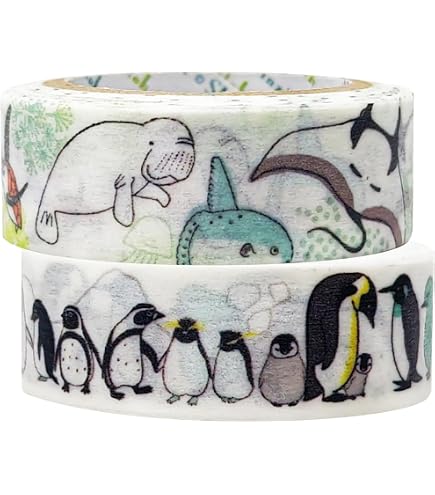 Amazon | SAIEN Marine Life マスキングテープ ペンギン penguin 20mm