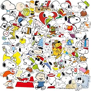 Amazon 最新 スヌーピー ステッカー シール 子供 車 オートバイ 自転車 スケートボード荷物 防水 可愛い スヌーピー シール ステッカー 文房具 オフィス用品