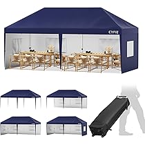 CYFIE タープテント 3mx6m サイドシート6枚付 ワンタッチタープテント