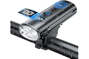 Bicycle Light, Waterproof, Rechargeable, Equipped with Light Sensor, Automatic Lighting, 5 Lighting Modes, High Brightness, 180° Large Wide Lighting, Road Bike, Cross Bike, Easy to Install, Mobile