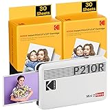 コダック KODAK Mini 2 Retro 4PASSポータブルフォトプリンター(5,3x8,6cm)＋68枚バンドル,ホワイト