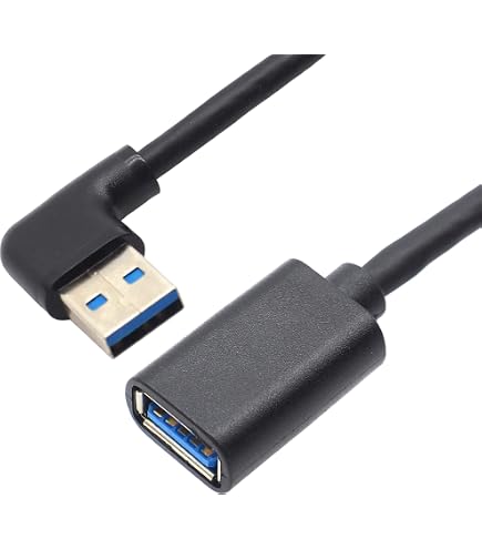 Amazon | オーディオファン USB延長ケーブル L字 オス USB3.0 方向変換