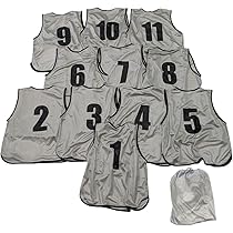 サッカー・フットサル　ビブス　1セット Amazon.co.jp: [Fungoal] ビブス ゼッケン 0～999番まで指定可