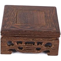 Amazon | 木製台座 花台 純木 飾台 香炉台 花瓶台 仏像台座 中国茶器