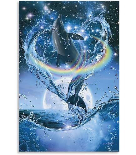 Amazon.co.jp: イルカ 絵画 ラッセン 星に願いを アート アート