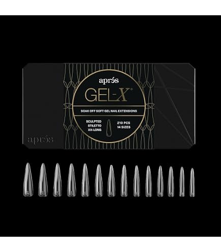 Amazon | Aprés Gel-X スカルプテッドラウンドミディアムネイルチップ
